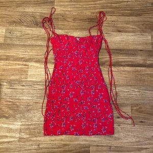 Rat and boa red dress